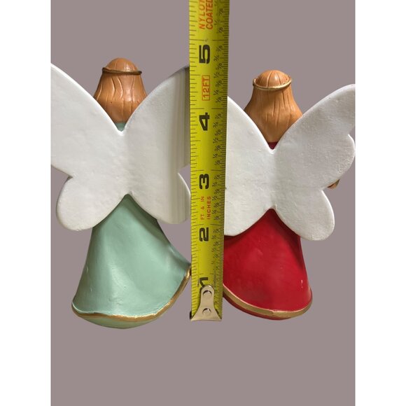 Angel Figurines With Love Peace & Hope Messages In Red Green & Yellow - Picture 11 of 13